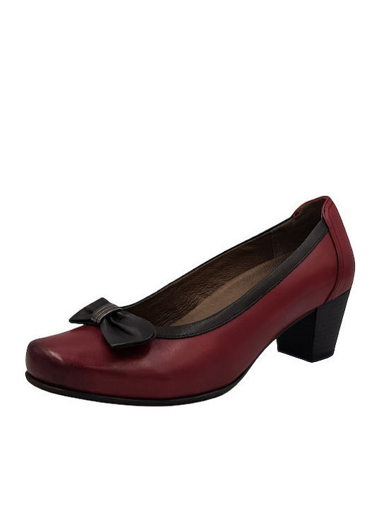 Caprice Leder Pumps Burgundisch