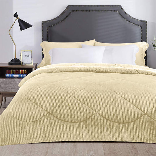 Lino Home Комбинирано одеяло Единично 160x220бр Irilida Бежов 300 г/м²Gsm