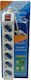 Power Strip with Surge Protection 6 Positions with Switch and Cable 2m
