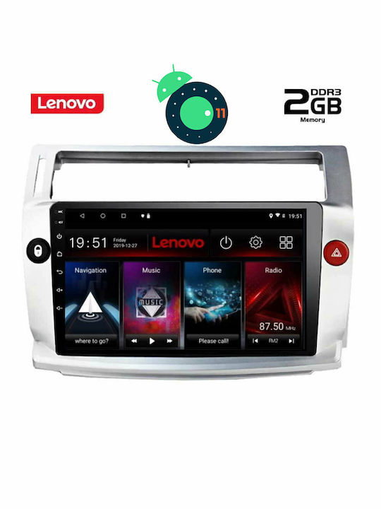 Lenovo LVB 4084_GPS Ηχοσύστημα Αυτοκινήτου για Citroen C4 2004-2011 (Bluetooth/USB/WiFi/GPS) με Οθόνη Αφής 9"