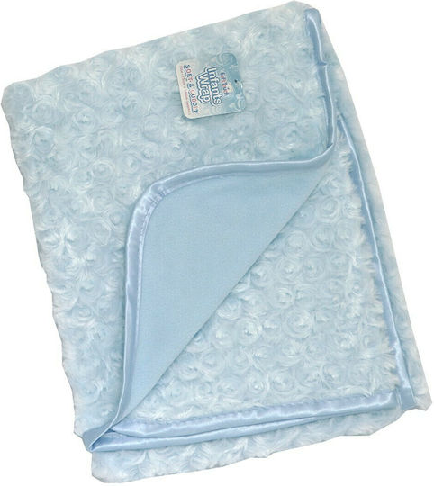 Soft Touch Blanket Nursery Swaddling Blankets Rose Mink Velvet Light Blue 75x100cm