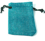 Pouch burlap packing 90x70mm/50 pcs Turquoise