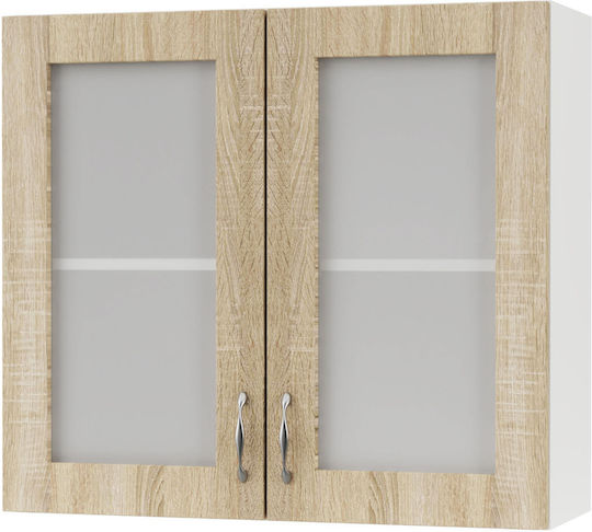 Cabinet de bucătărie Agățat Modest 80x30x72cm Λευκό - Sonoma