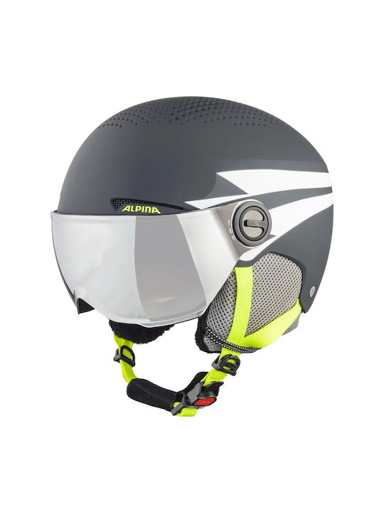 Alpina Zupo Visor Q-lite Детска Каска За Ски И Сноуборд В Сив Цвят