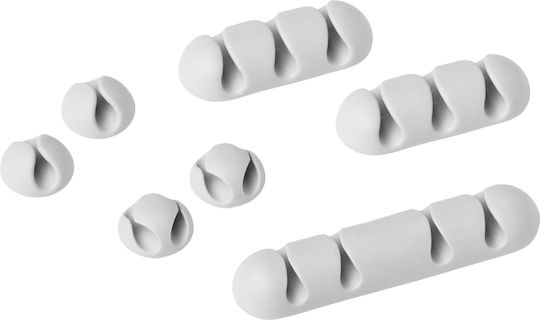 Durable Cavoline Clip Mix Clips Οργάνωσης Καλωδίων 7τμχ Γκρι