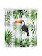 Wenko Tucan Shower Curtain Fabric 180x200cm Green