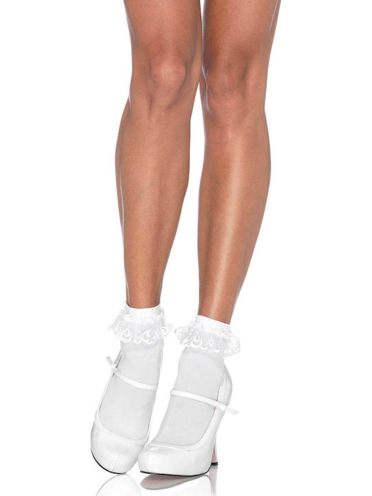 Leg Avenue Șosete Sexy Albe