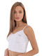 Freddy Women's Summer Crop Top with Straps White