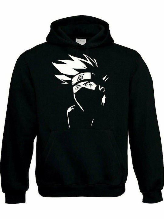 Kakashi B/W Pegasus Hoodie Naruto Black
