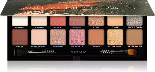 Sigma Warm Neutrals Palette with Eye Shadows in Pressed Powder Form 25.5g