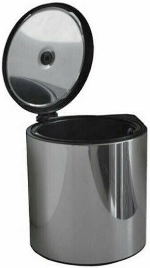 Starax S-2251 Waste Bin Waste Metallic for Cabinet Silver 10lt 1pcs
