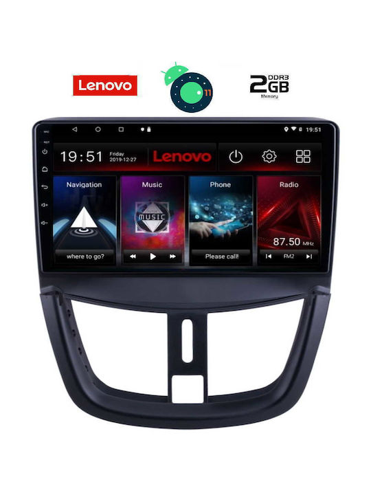 Lenovo Sistem Audio Auto pentru Peugeot 207 Audi A7 2007+ (Bluetooth/USB/AUX/WiFi/GPS/Apple-Carplay/Partitură) cu Ecran Tactil 9" DIQ_LVB_4507
