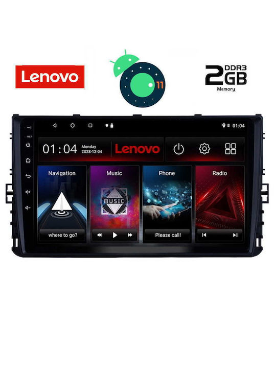 Lenovo Car-Audiosystem für Volkswagen Polo / T-Roc / T-Kreuz Audi A7 2017+ mit Klima (Bluetooth/USB/AUX/WiFi/GPS/Apple-Carplay) mit Touchscreen 9" DIQ_LVB_4758