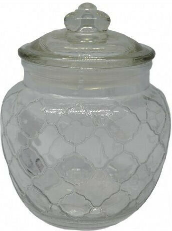 Ankor General Use Glass Jar with Lid Transparent 11.5x11.5x13cm