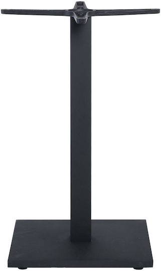 Woodwell Prato-W Tischständer aus Metall mit Regulator Black Velvet-Black Metal 40x40x72cm