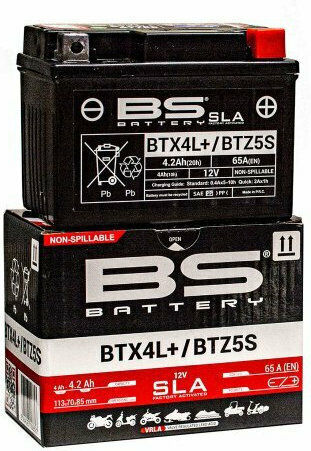 BS SLA Closed Type Motorcycle Battery 50A with Capacity 4.2Ah