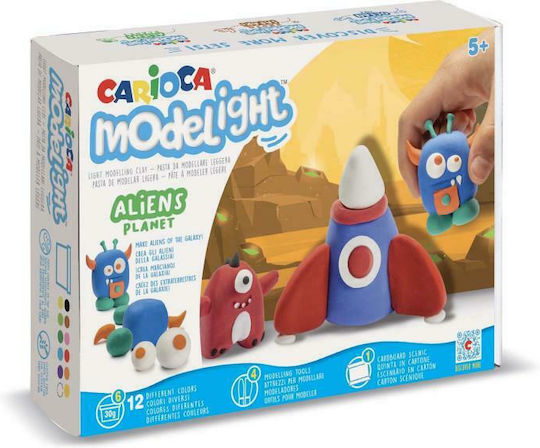 Carioca Modelight Maxi Play Box Aliens Copii Argilă Module 180gr 43152