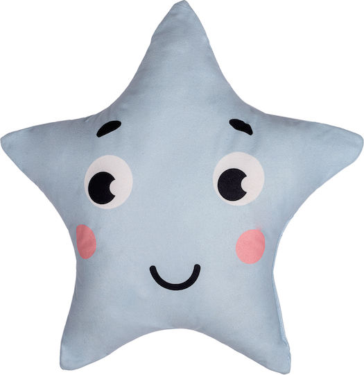 Mother Baby Декоративна Възглавница за Люлка Star Smile Светлосин 43x43см