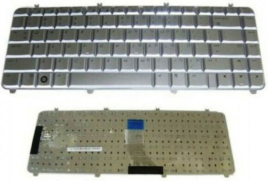 Πληκτρολόγιο Laptop για Pavilion DV5-1000 με Πλαίσιο και Διάταξη Αγγλικά (US) σε Ασημί χρώμα