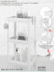 Sidirela Bianco Floor Bathroom Shelf Plastic with 4 Shelves 35x23x100cm White
