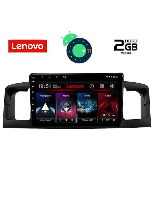 Lenovo Car-Audiosystem für Toyota Korolla Audi A7 2001-2006 (Bluetooth/USB/AUX/WiFi/GPS/Apple-Carplay) mit Touchscreen 9"