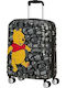 American Tourister Wavebreaker Disney Kids Cabin Hard Black Suitcase With 4 Wheels Height 55cm
