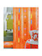 Sealskin Fabric Shower Curtain 180x200cm Πορτοκαλί