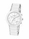 Jacques Lemans Dublin Ανδρικό Ρολόι 42mm Μπαταρίας με Λευκό Μεταλλικό Μπρασελέ