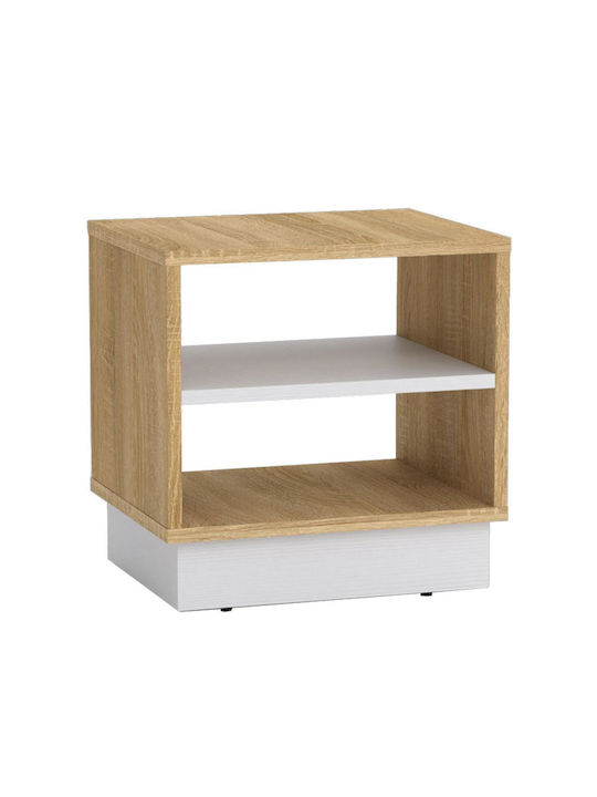 Bedside Table Mason Wooden Sonoma White 40x32x40cm