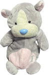 Sitting Bear Grey Furry 23cm