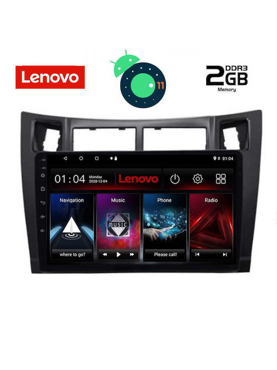 Lenovo LVB 4736_GPS Ηχοσύστημα Αυτοκινήτου για Toyota Yaris 2006-2011 (Bluetooth/USB/WiFi/GPS) με Οθόνη Αφής 9"