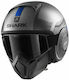 Shark Street-Drak Tribute Jet Helmet ECE 22.05 Mat / Anthracite Chrom Blue HE3325E