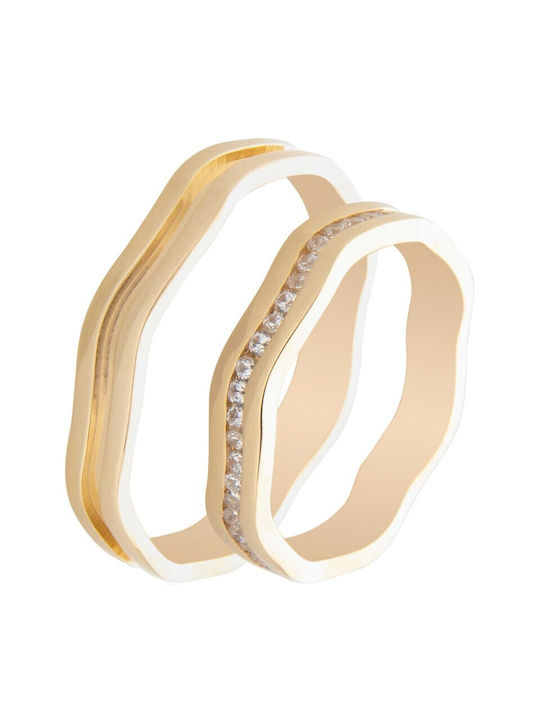 Gold Ring TMF92 MASCHIO FEMMINA Famous in Love 9 Carat Gold Ring Size:41 Stones:No Stones (Set Price)