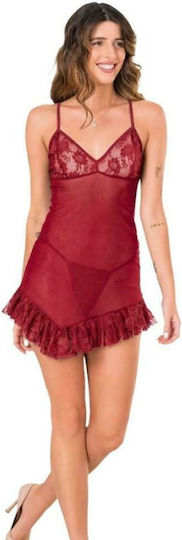 Moongirl 287 Selina Set Babydoll Sexy Păpușă pentru copii Bordeaux