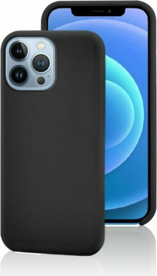 Fonex Pure Touch Umschlag Rückseite Silikon Schwarz (iPhone 13 Pro)
