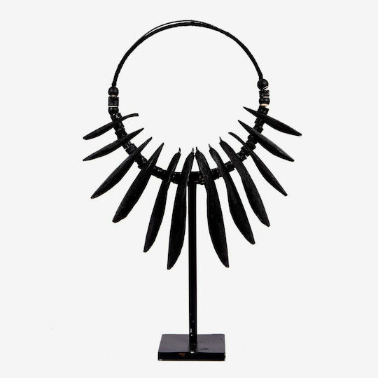Supergreens Dekoratives Kranz aus Metallisch Black 45x25x75cm 1Stück