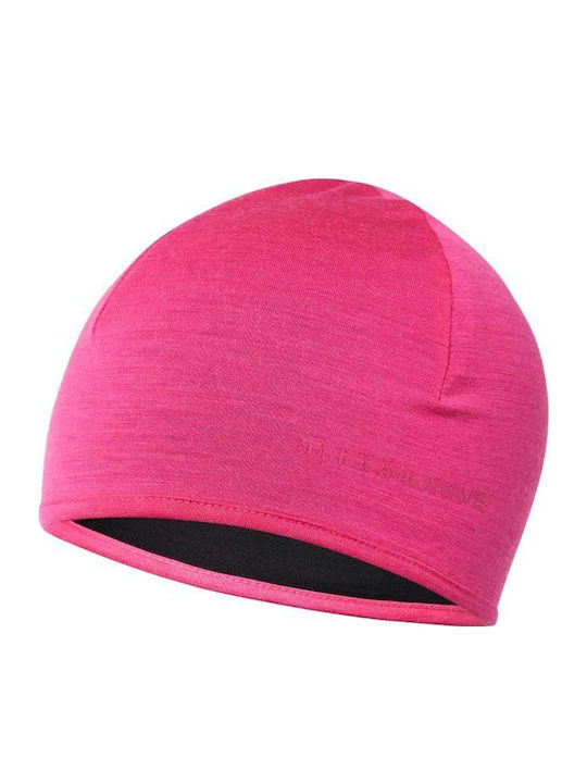 Knitted Reversible Beanie Cap Fuchsia