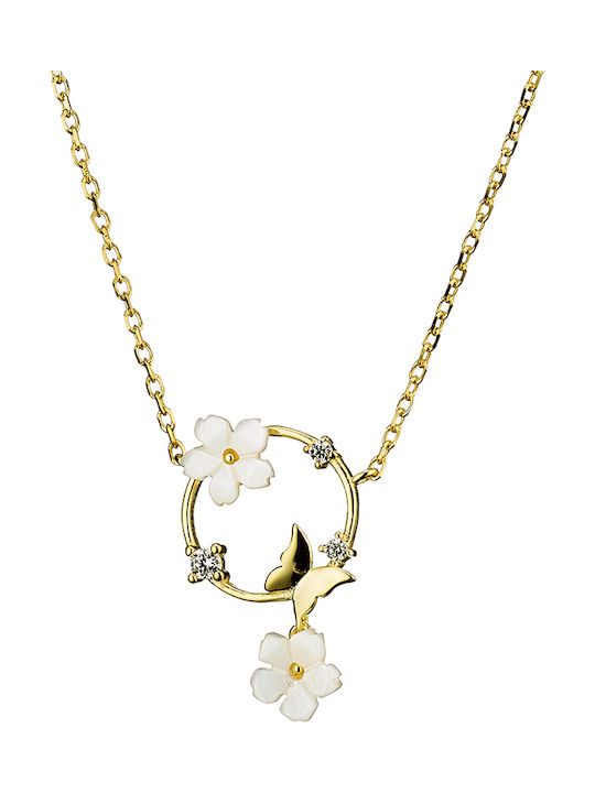 Oxzen with design Flower from Gold Plated Silver
