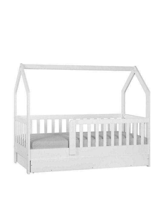 Παιδικό Κρεβάτι Τύπου Montessori Μονό για Στρώμα 90x190cm Λευκό Sleep With Me