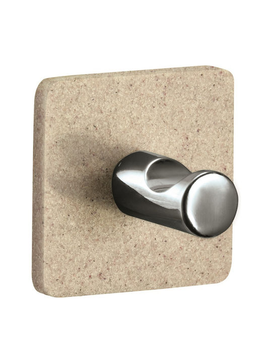 Kleine Wolke Stones Hook Άγκιστρο Μπάνιου Μονό με Βίδες Ασημί