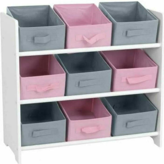 Spielzeug Aufbewahrungssystem aus Stoff Rosa 63x30x59cm 1Stück