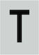 Ergo "Τ" Sign with Text in Silver Color Aluminum 6cm 572410.0082