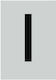 Ergo "Ι" Sign with Text in Black Color Aluminum 6cm 572410.0071