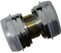 Edision 7/16 Adaptor Male to Male Μετατροπέας F-Connector male σε F-Connector male Ασημί