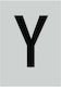 Ergo "Υ" Sign with Text in Black Color Aluminum 6cm 572410.0087