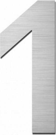 Grekon Placă cu Număr 1 în Argintiu Culoare 12cm 500-12/1
