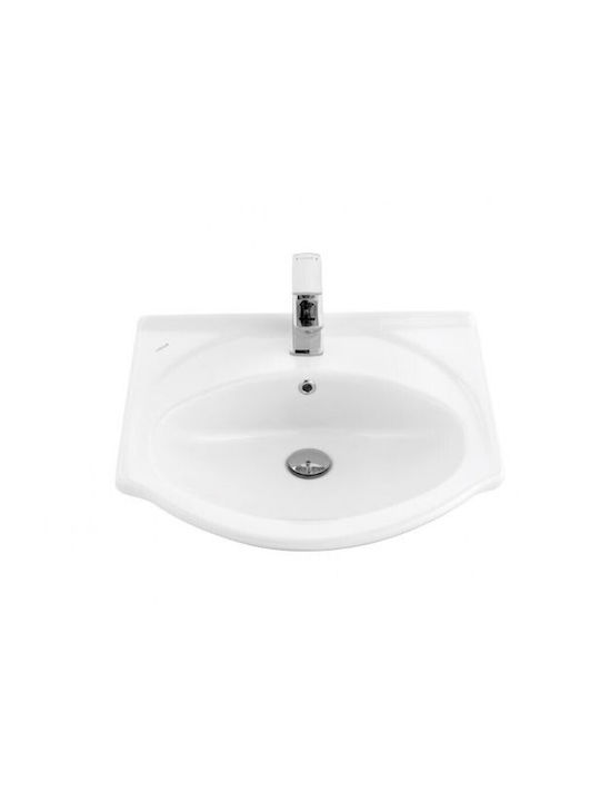 Creavit Smile Inset Sink Porcelain 55.3x49.7x17.7cm White