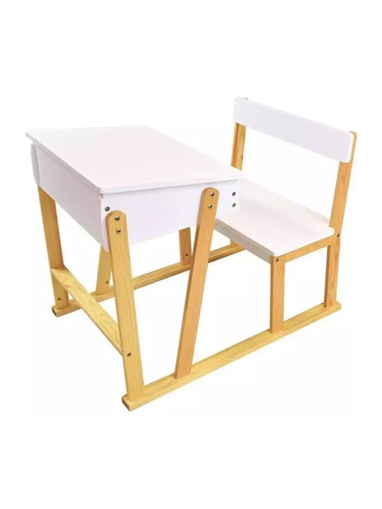 Scandiwood Kids Desk made of Wood White