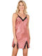 Moongirl Summer Satin Women's Nightdress Pink