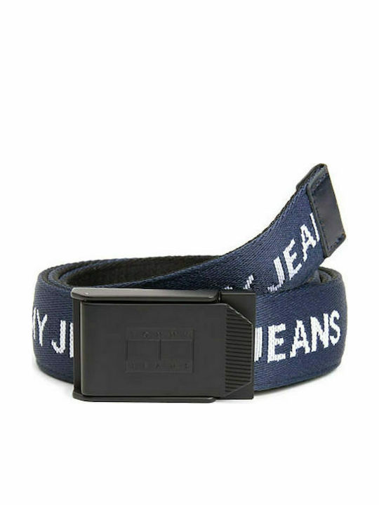 Tommy Hilfiger Men's Belt Fabric Blue